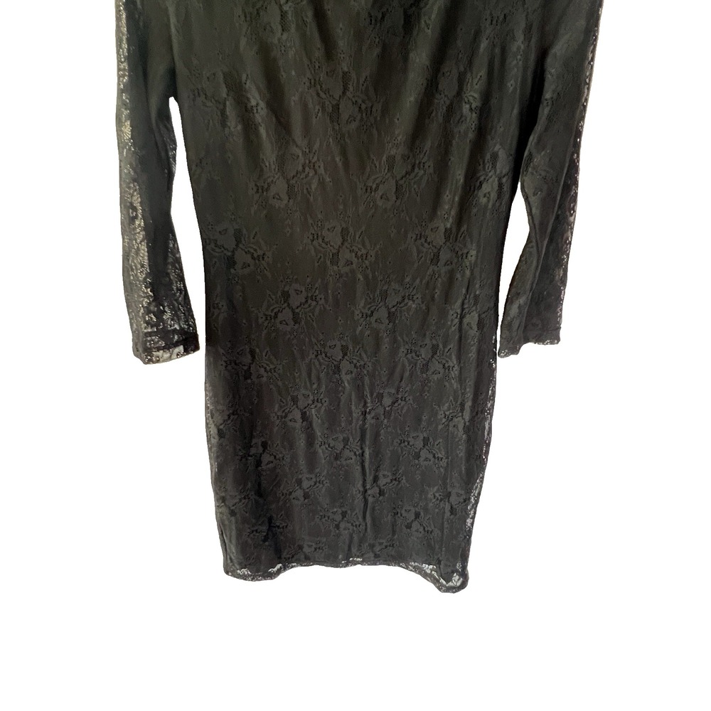 Black Lace Sheer Whimsigoth Grunge Sexy Dress Women M Steampunk Vampire Party